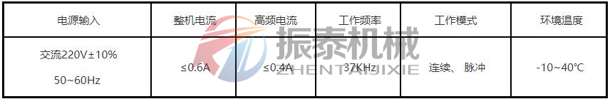 超聲波諧振電源技術參數(shù)