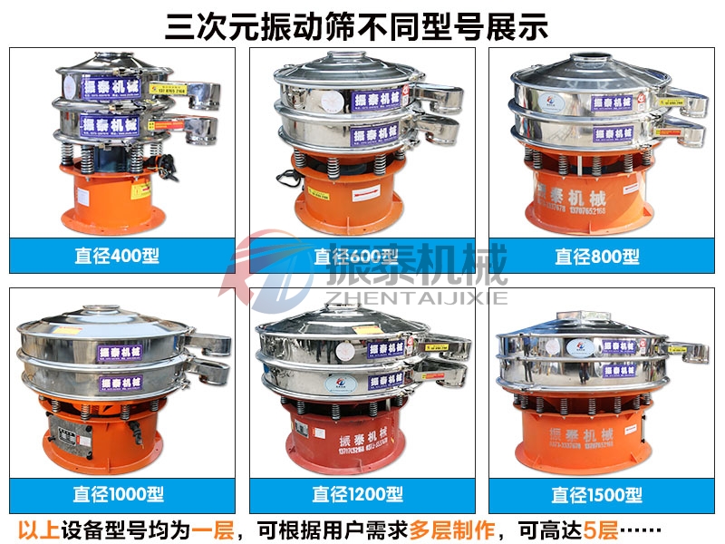 聚葡萄糖振動(dòng)篩不同型號(hào)展示
